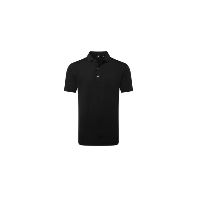 Footjoy Mens Lisle Solid Polo - Black