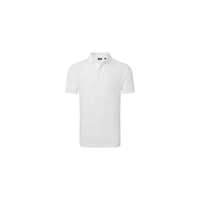 Footjoy Mens Lisle Solid Polo - White