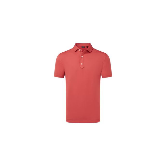 Footjoy Mens Lisle Solid Polo - Nantucket Red