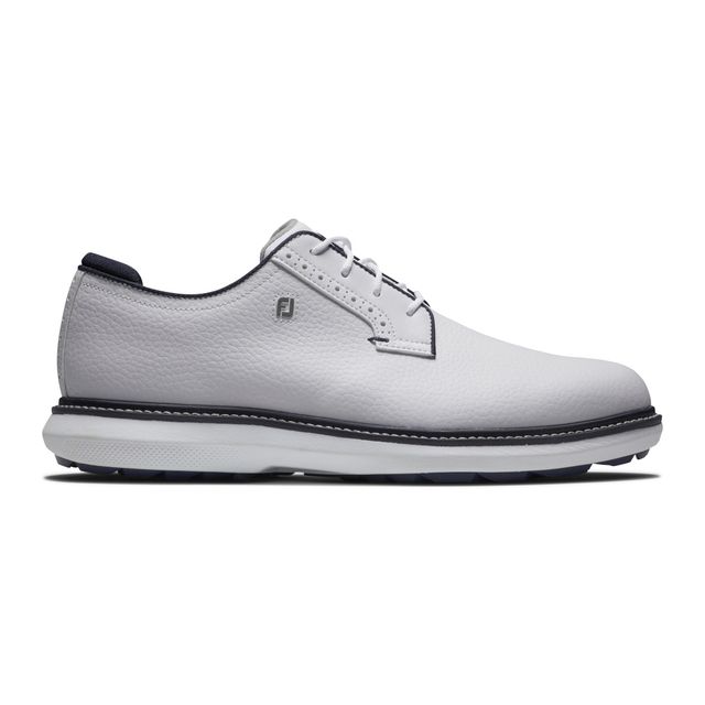 Footjoy Mens Traditions Spikeless Blucher - White/Navy