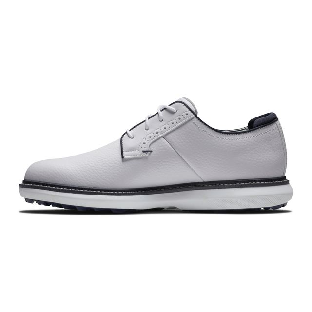 Footjoy Mens Traditions Spikeless Blucher - White/Navy