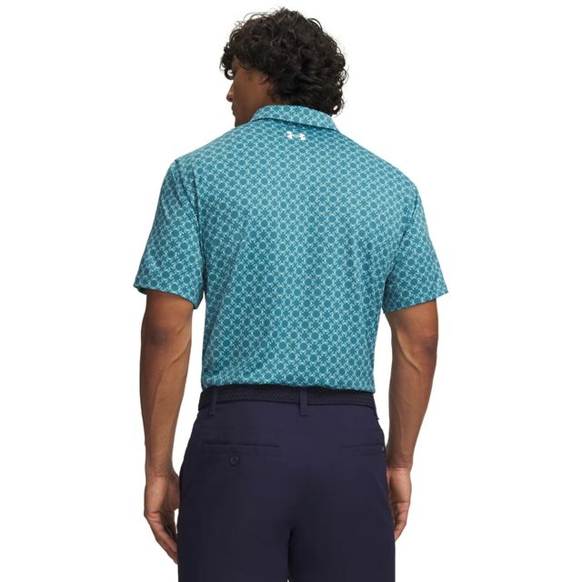 Under Armour Mens Matchplay Printed Polo - Boundless Blue