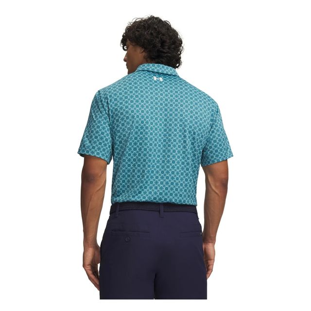 Under Armour Mens Matchplay Printed Polo - Boundless Blue