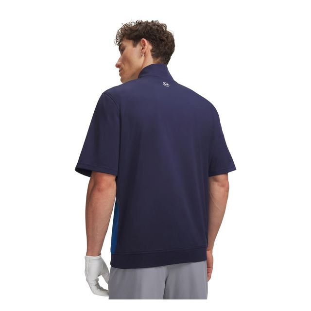 Under Armour Mens Drive Wind SS 1/4-Zip - Midnight Navy/Varsity Blue/White