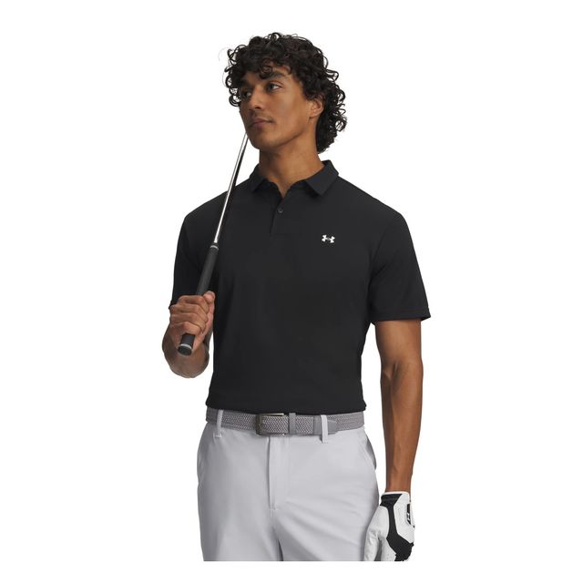 Under Armour Mens T2G Pique Polo - Black/White