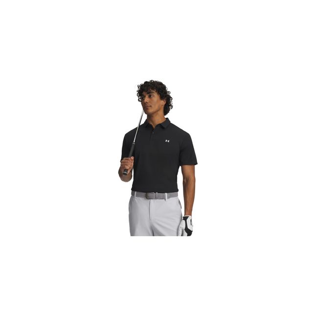 Under Armour Mens T2G Pique Polo - Black/White