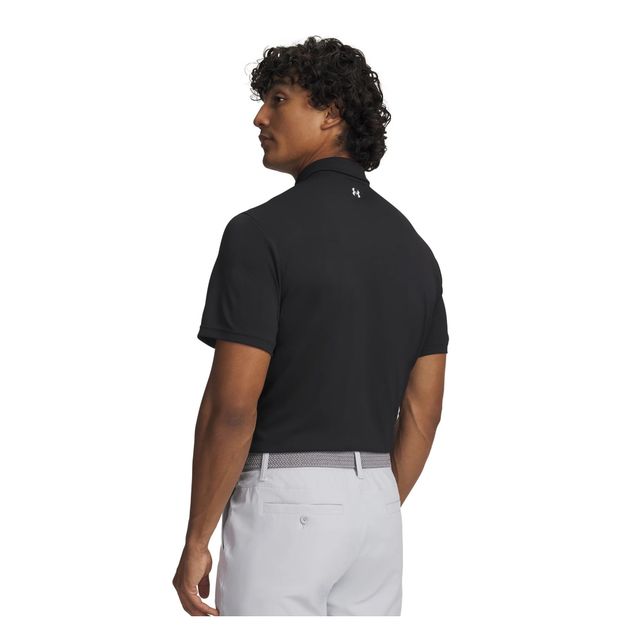 Under Armour Mens T2G Pique Polo - Black/White