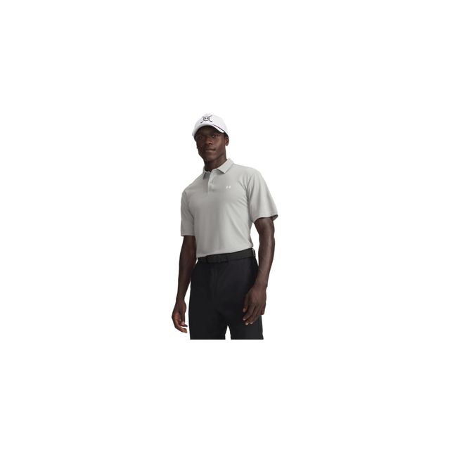 Under Armour Mens T2G Pique Polo - Titanium/White