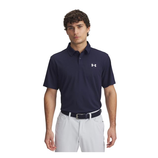 Under Armour Mens T2G Pique Polo - Midnight Navy/White