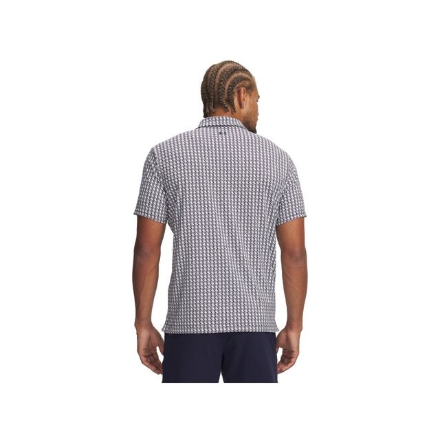 Under Armour Mens T2G Printed Polo - Midnight Navy/White