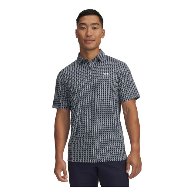 Under Armour Mens T2G Printed Polo - Midnight Navy