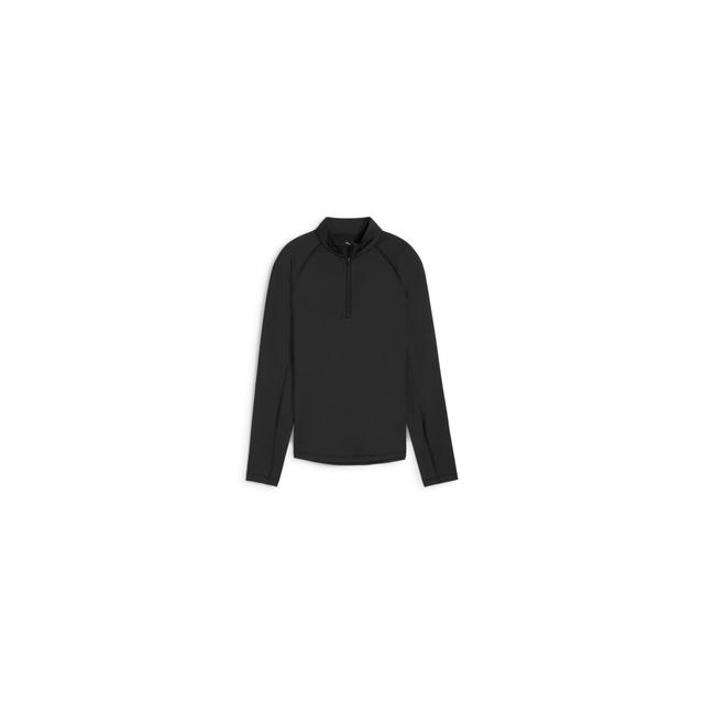 Puma Womens You-V Solid 1/4 Zip - Black