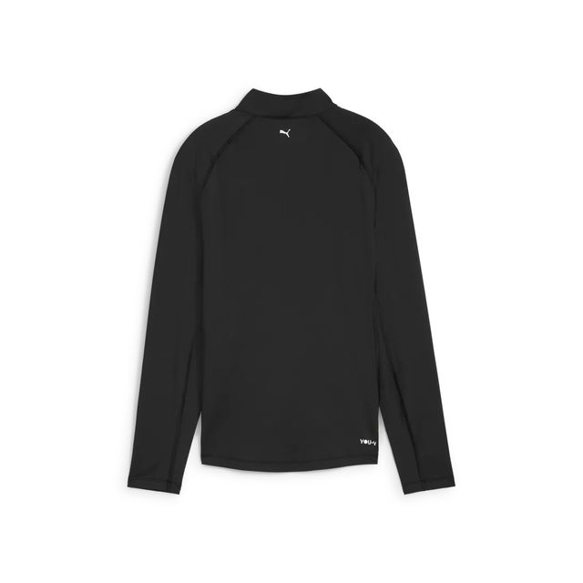 Puma Womens You-V Solid 1/4 Zip - Black