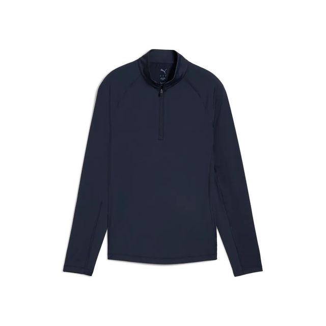 Puma Womens You-V Solid 1/4 Zip - Deep Navy