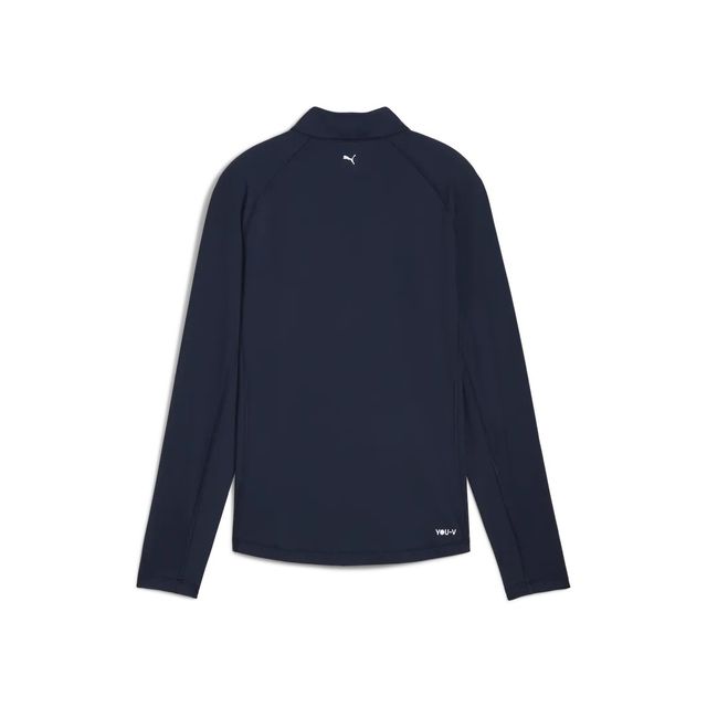 Puma Womens You-V Solid 1/4 Zip - Deep Navy