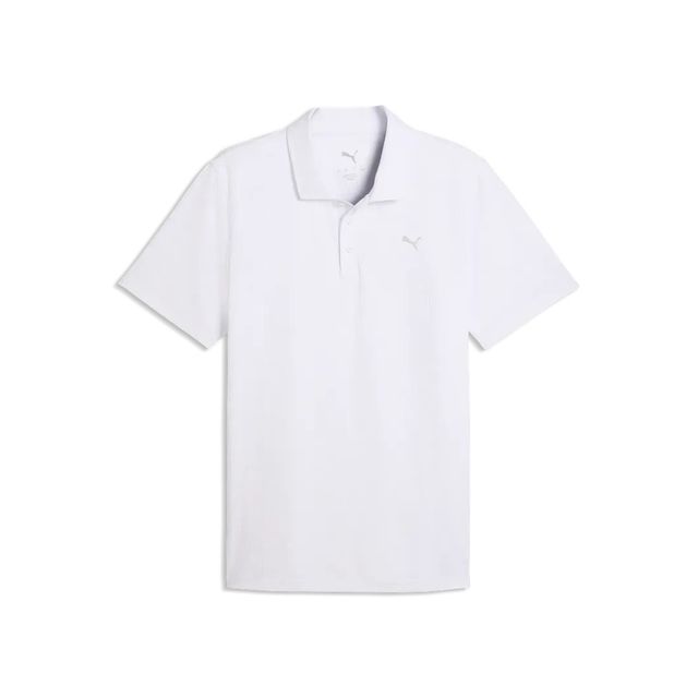 Puma Mens MATTR Deco Jacquard Polo - White Glow