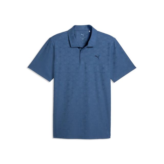 Puma Mens MATTR Deco Jacquard Polo - Dark Indigo