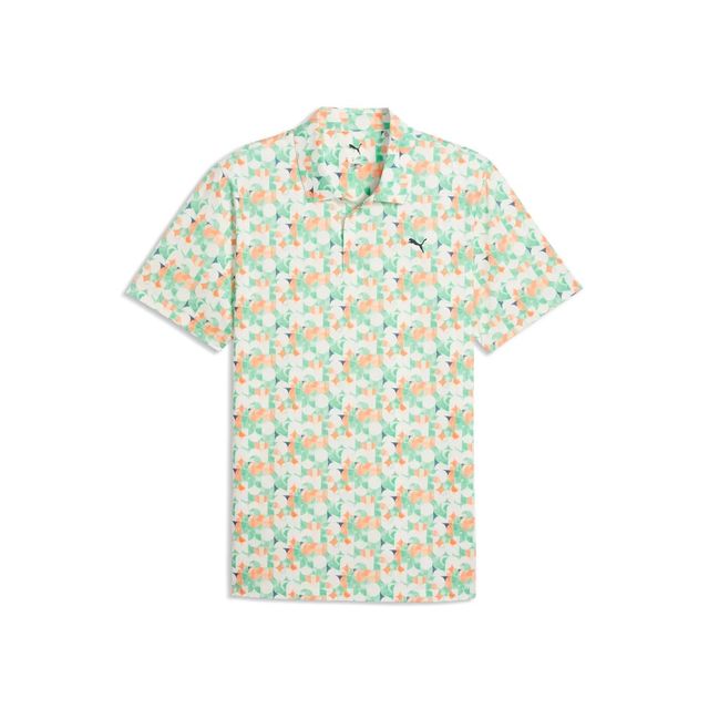 Puma Mens MATTR Deco Polo - Warm White/Melon Glow