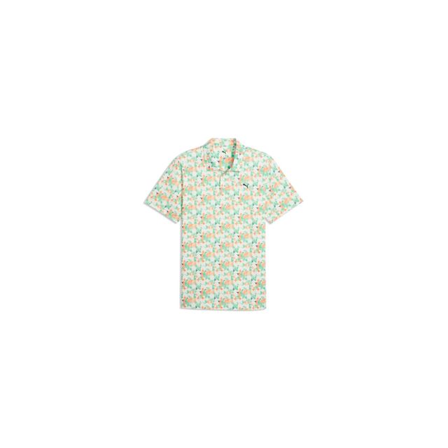 Puma Mens MATTR Deco Polo - Warm White/Melon Glow