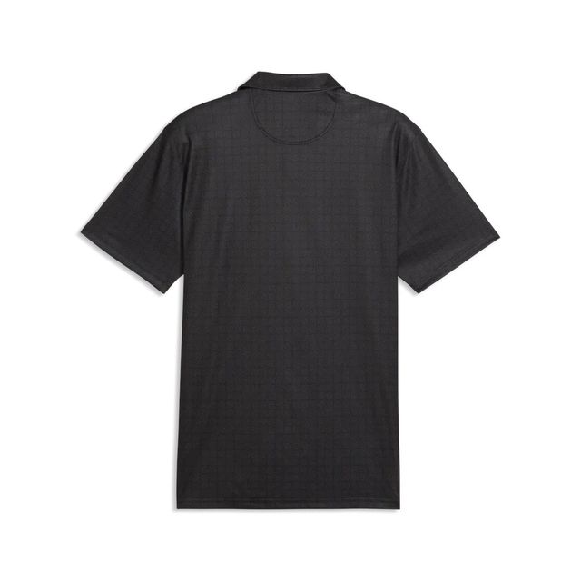 Puma Mens Pure 2.0 Geo Diamond Polo - Black/Shady Gray