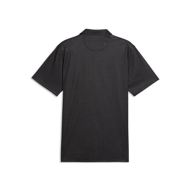 Puma Mens Pure 2.0 Geo Diamond Polo - Black/Shady Gray