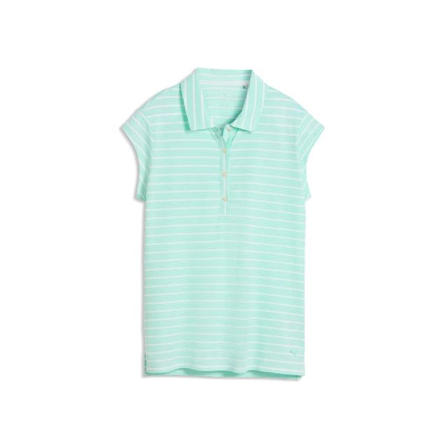 Puma Womens Pique YD Stripe Cap Sleeve - White/Mint