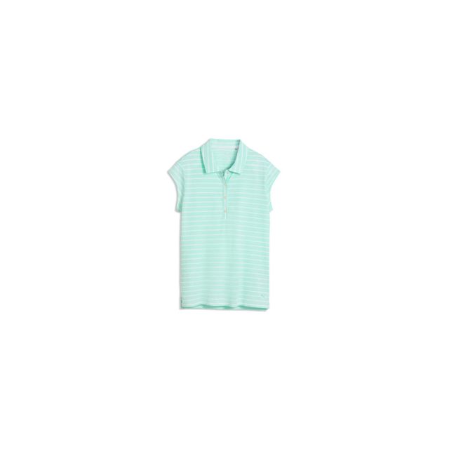 Puma Womens Pique YD Stripe Cap Sleeve - White/Mint