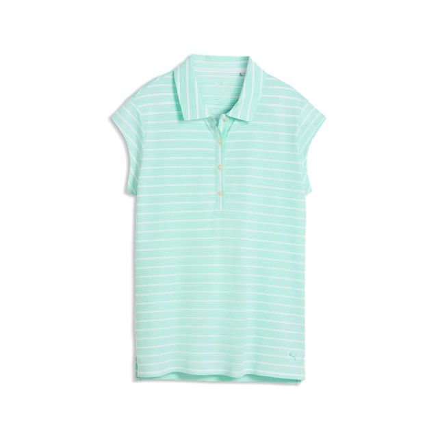 Puma Womens Pique YD Stripe Cap Sleeve - White/Mint