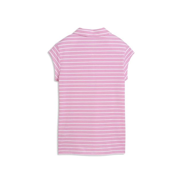 Puma Womens Pique YD Stripe Cap Sleeve - White/Pink