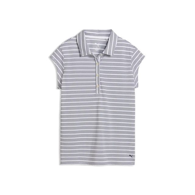Puma Womens Pique YD Stripe Cap Sleeve - White/Navy