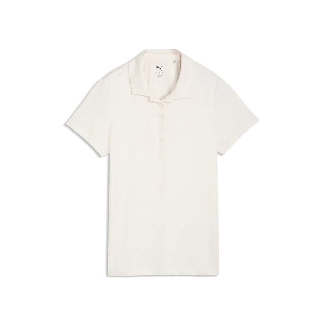 Puma Womens Floral Lace Jaquard SS Polo - Warm White
