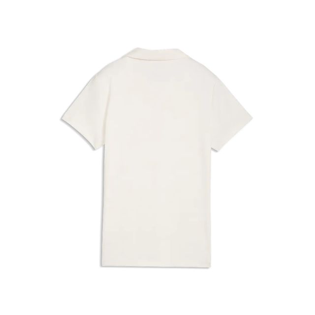 Puma Womens Floral Lace Jaquard SS Polo - Warm White