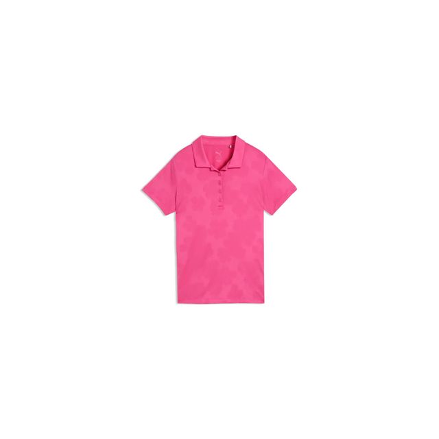 Puma Womens Floral Lace Jaquard SS Polo - Pink Opal