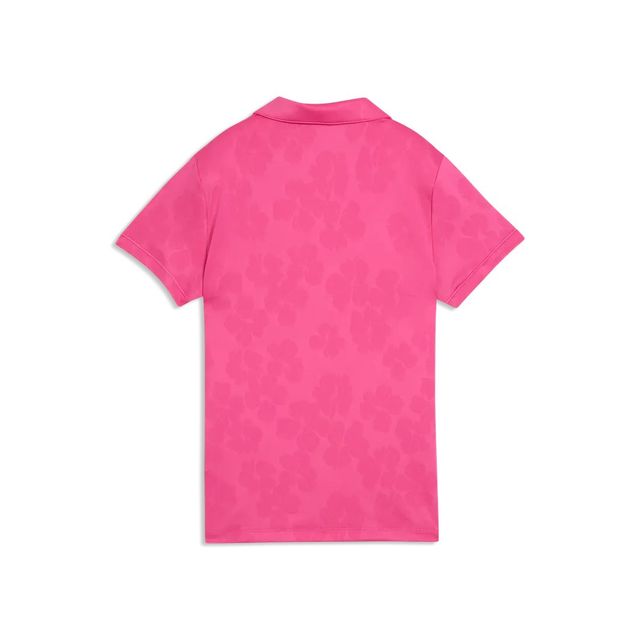 Puma Womens Floral Lace Jaquard SS Polo - Pink Opal
