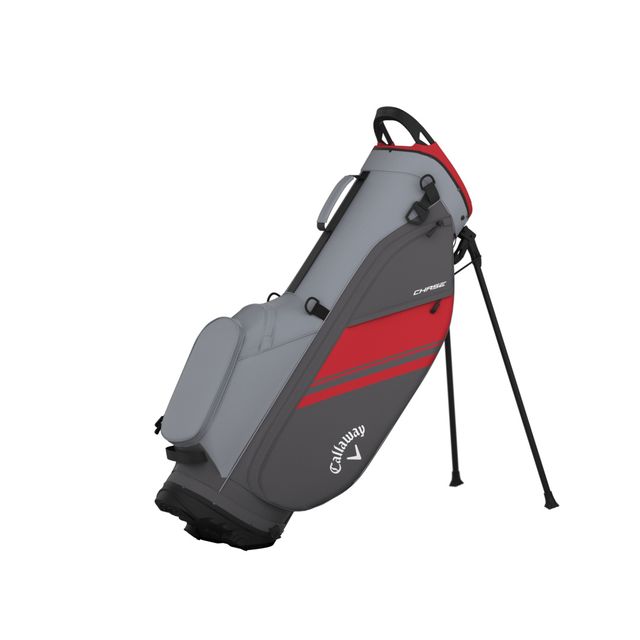 Callaway Chase Standbag 2026 - Steel/Graphite/Fire Red