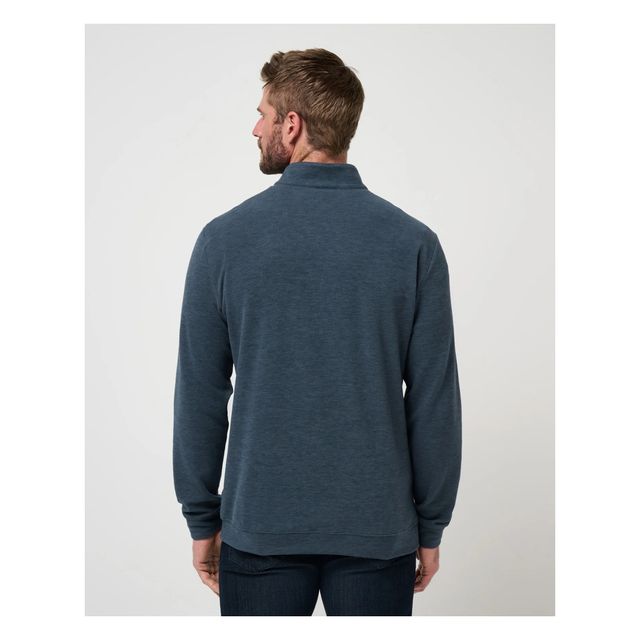 Travis Mathew Mens Cloud Sweater Quarter Zip - Heather Navy