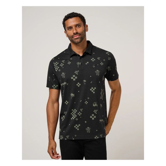 Travis Mathew Mens Beverage Cart Polo - Black