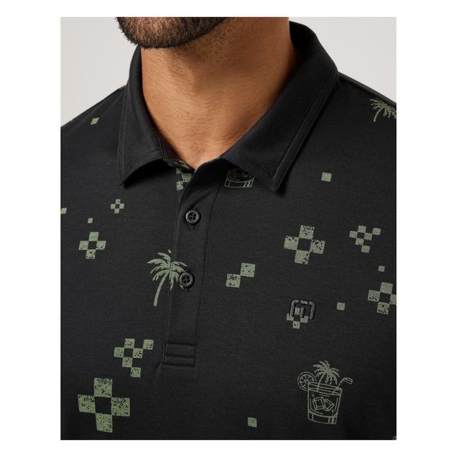 Travis Mathew Mens Beverage Cart Polo - Black