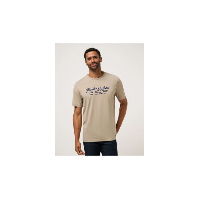 Travis Mathew Mens Gate Crasher Tee - Weathered Teak