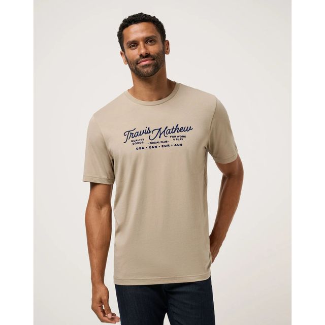 Travis Mathew Mens Gate Crasher Tee - Weathered Teak
