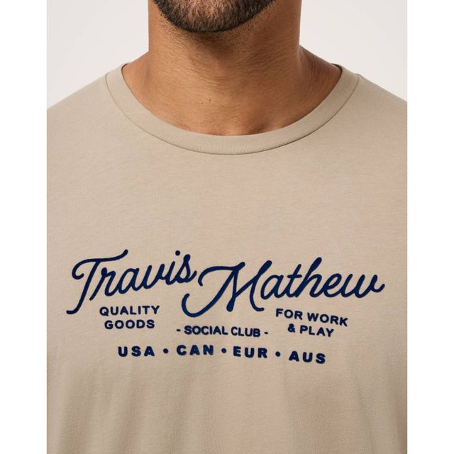 Travis Mathew Mens Gate Crasher Tee - Weathered Teak