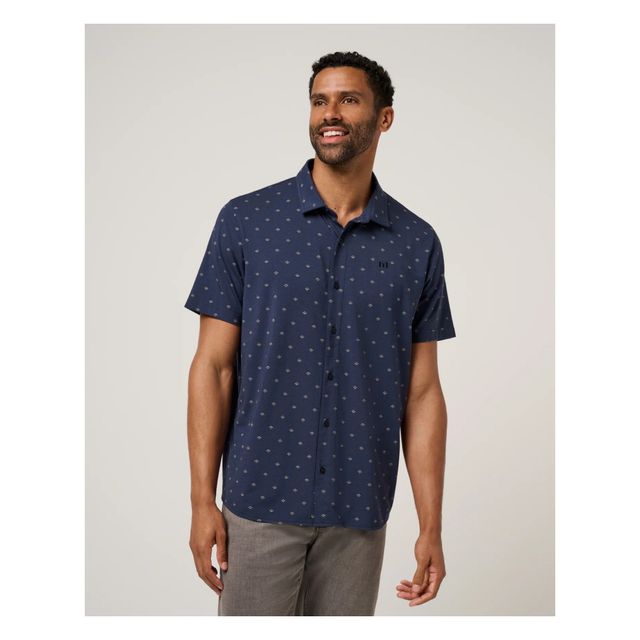 Travis Mathew Mens Comfortknit Geo - Total Eclipse
