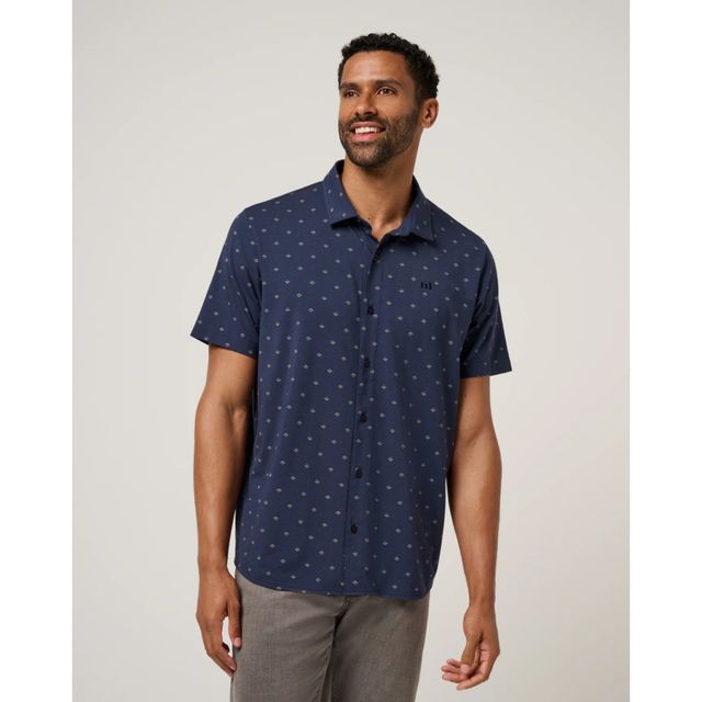 Travis Mathew Mens Comfortknit Geo - Total Eclipse