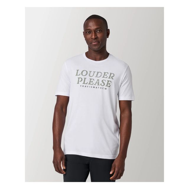 Travis Mathew Mens Louder Please Tee - White