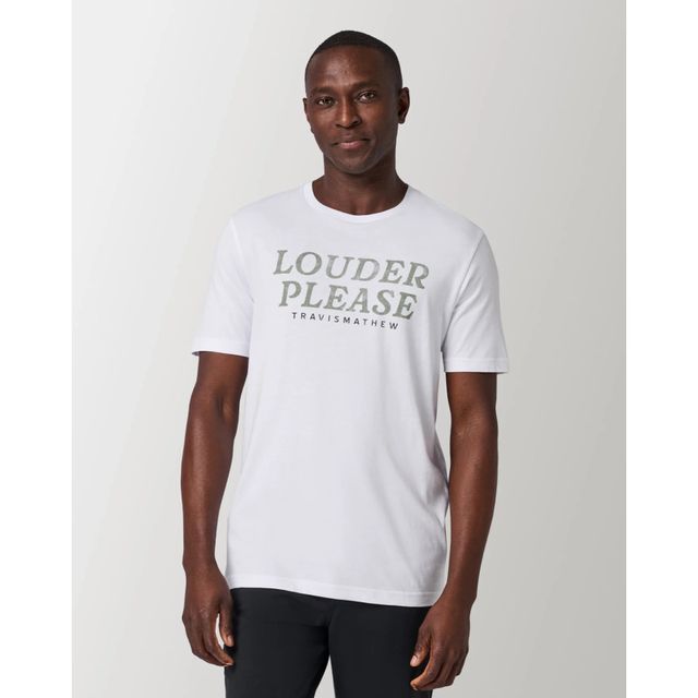 Travis Mathew Mens Louder Please Tee - White