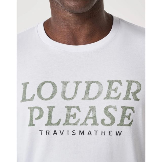 Travis Mathew Mens Louder Please Tee - White