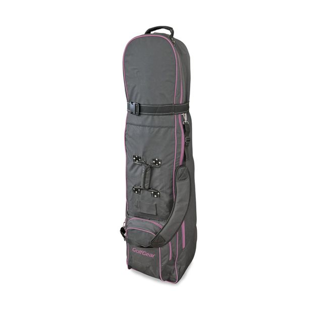 Golfgear Travelcover with Wheels - Grey/Pink