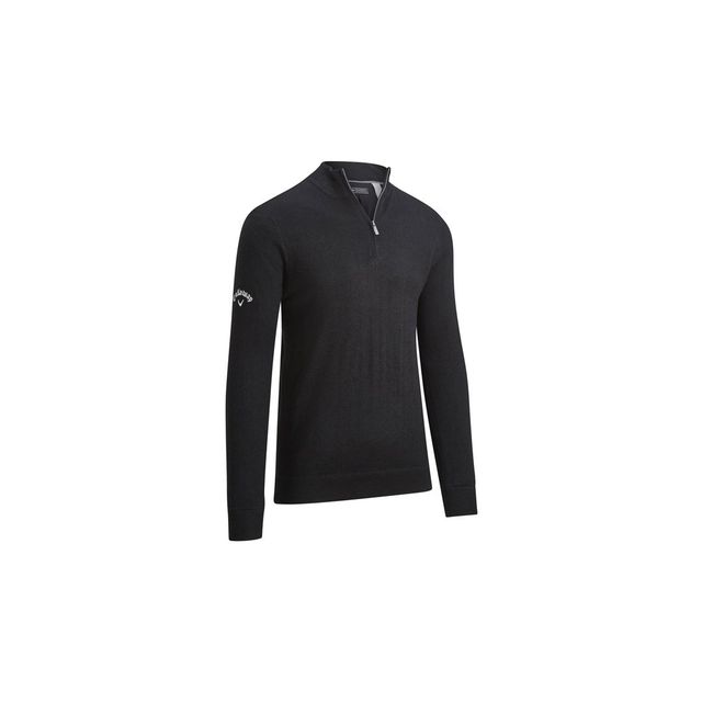 Callaway Mens Windstopper 1/4 Zip Sweater - Black Ink