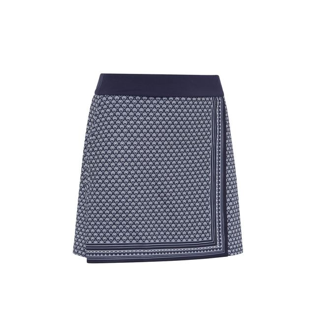 Callaway Womens Scarf Geo Print Asymmetrical Skort - Peacoat