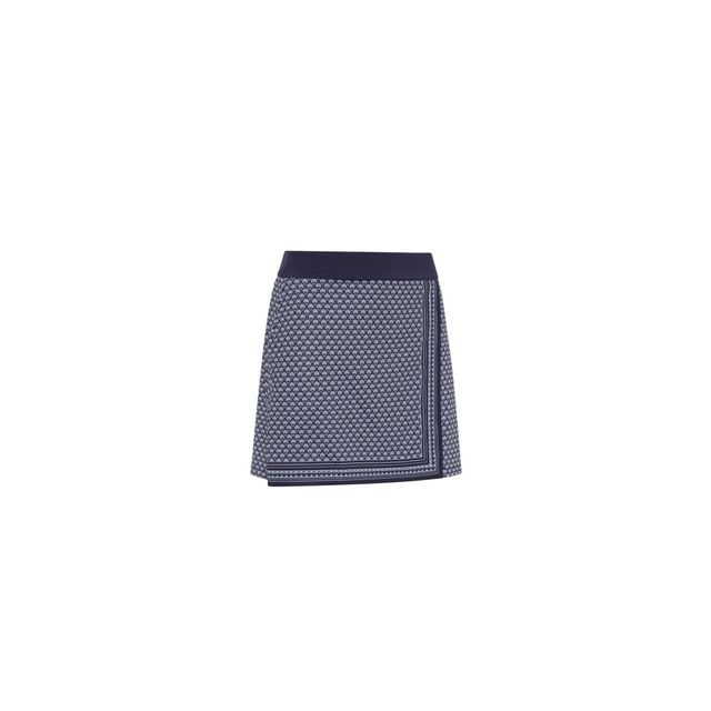 Callaway Womens Scarf Geo Print Asymmetrical Skort - Peacoat